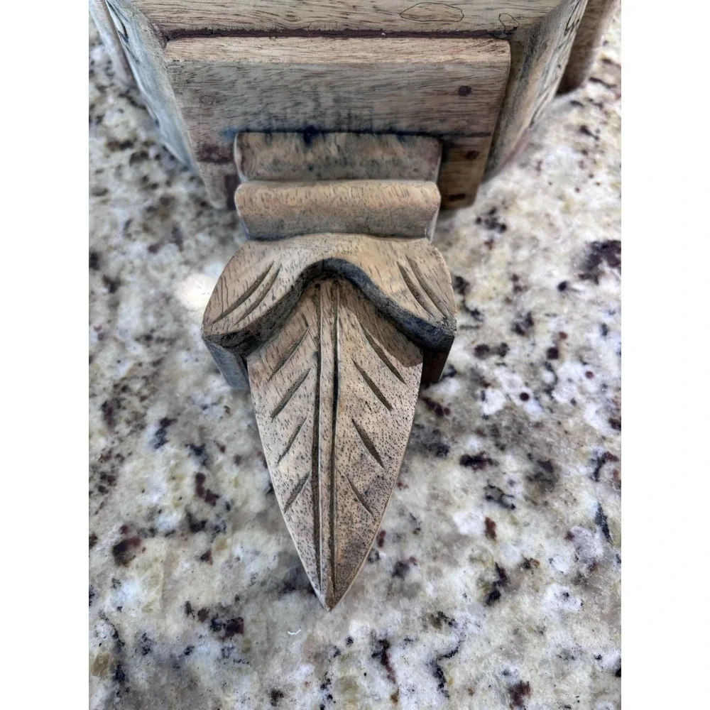 Beautiful Wood Sconce Wood Is Raw Can Be Repainted Or Used As Is.‎ 3702